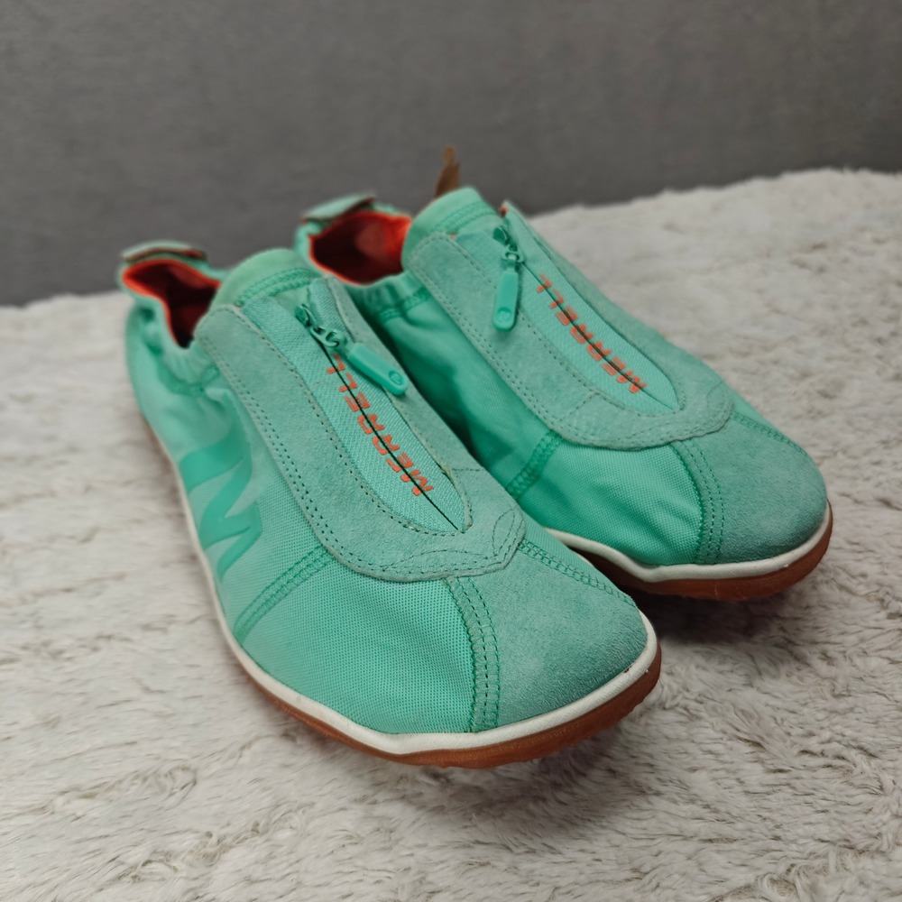 Merrell Lorelei Zip Up Sneakers Green Tea Womens 9.5 Sporty Lifting Gym Training